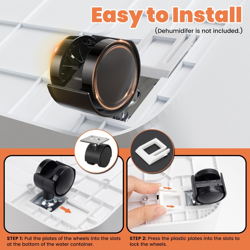 GCGOODS Cube Dehumidifier Wheel Kit, Wheel Kit Compatible with Midea