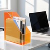 Acrylic Magazine Rack Desk File Holder Organizer for Office Desktop