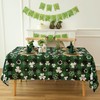 Essifunia Green Waterproof Plaid St.Patrick Tablecloth Fabric - Square 58x58