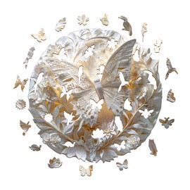 Wooden Puzzles for Adults, 3D Paper Butterfly Wooden Jigsaw Puzzle Unique Shape Puzzles, Birthday Gifts for Friends, Interesting Home Decoration(S, 100pcs, 8.5 * 8.5in)