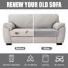 Teynewer Sofa Seat Cushion Cover, Sofa Cushion Slipcovers Stretch Velvet,