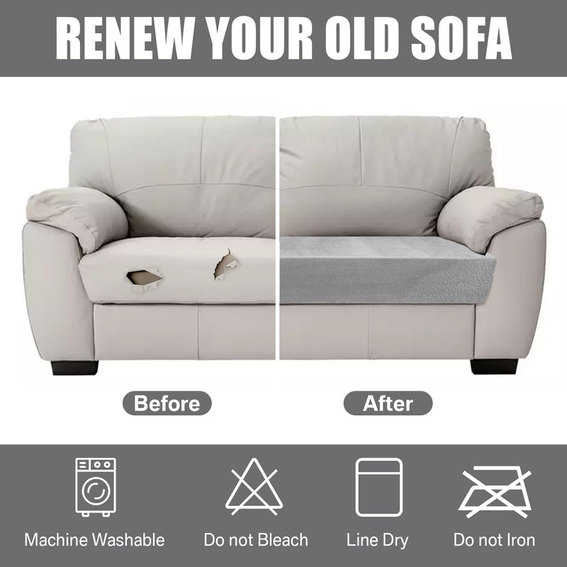 Teynewer Sofa Seat Cushion Cover, Sofa Cushion Slipcovers Stretch Velvet,