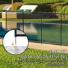 Domi 4.5'x12' DIY Pool Fence for Inground Pools,Outdoor Pool,Black Pool