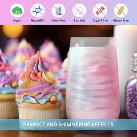 Edible Glitter for Cocktails, Rainbow Easter Luster Dust Edible for Drinks, Food Grade Shimmer Dust, Sprinkle Powder, Baking, Strawberries, Cupcakes, Cookies Decoration, Eggs, Candy