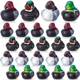 Deekin 24 Pcs Rubber Ducks 2 Inch Animal Party Favors Small Rubber Ducks for Cruise Ships for Shower Birthday Gift Activity Theme Party (Mallard Style)