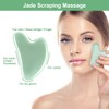 URAQT Gua Sha Massage Tool, 2 Pcs Natural Jade Gua