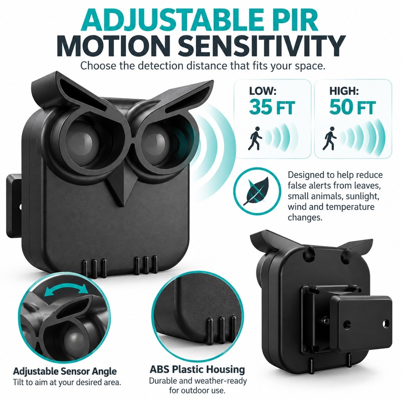 Wireless Driveway Alarm for Home Security – Waterproof Motion Sensor