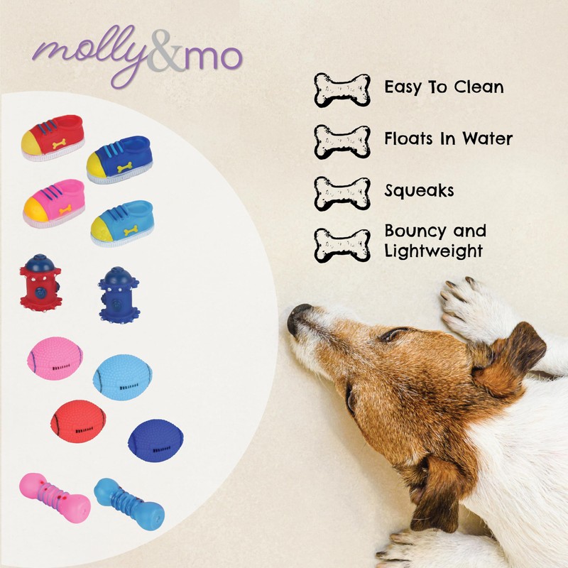 Molly & Mo Light Blue Dog Toy - Football