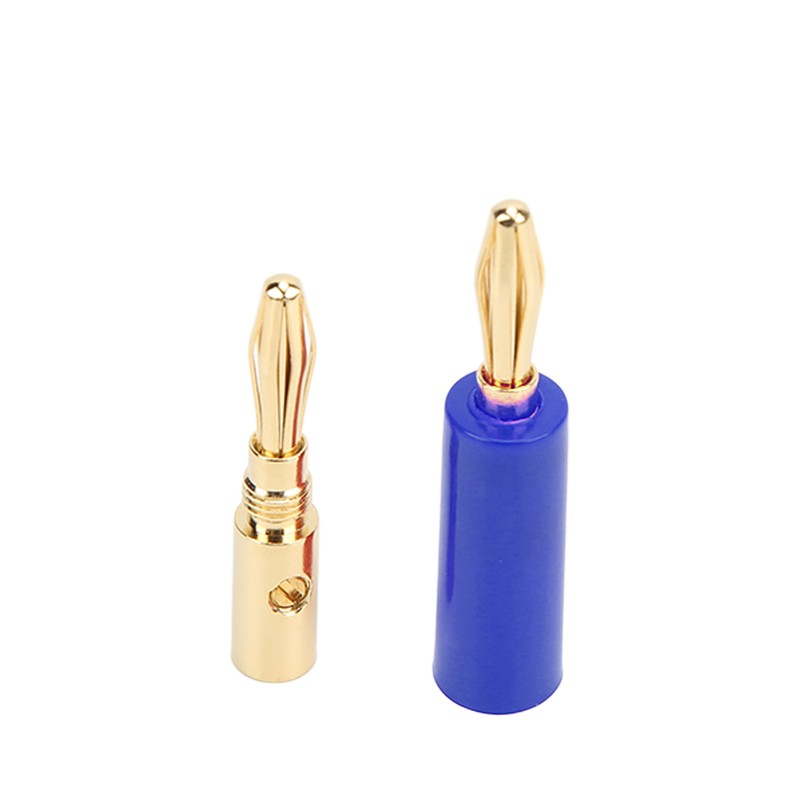 10PCS Banana Plugs 4mm Audio Jack Connector Solderless Six Blade