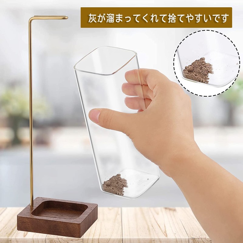 MINGYI Stylish Incense Holder Glass Incense Holder Ash Spill Proof