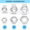 Hexagon Nuts M8 M10 M12 Galvanized Thin Nut Pitch Metric