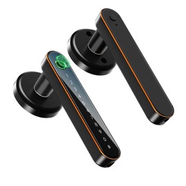 IRONZON Fingerprint Door Lock Biometric Door Lock with Keypad with Handle for Home Hotel Office Apartment Bedroom