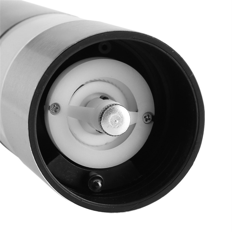 Stainless Steel Electric Kitchen Pepper Grinder Cordless Battery Powered Adjustable
