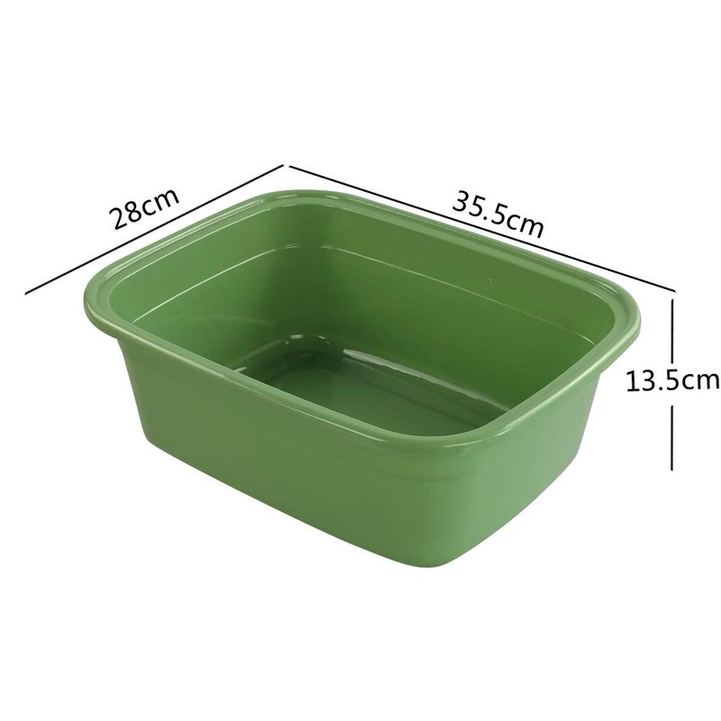 Cadine Pack of 3 Plastic Washing-Up Bowls, Rectangular Washing Up
