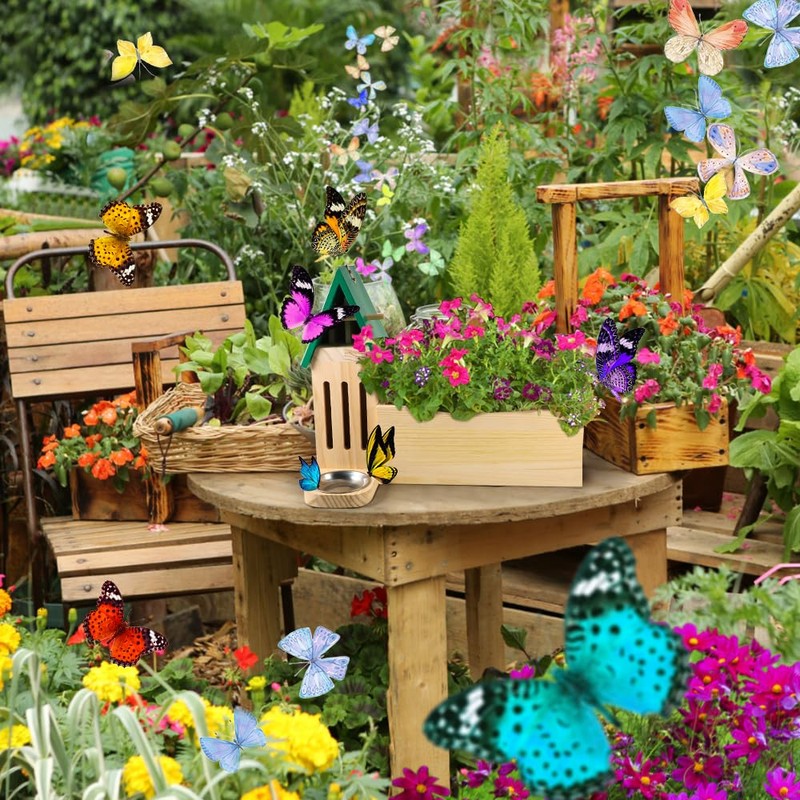 Picowe Butterfly House Wooden Butterfly Habitat Natural Butterfly Nesting Box