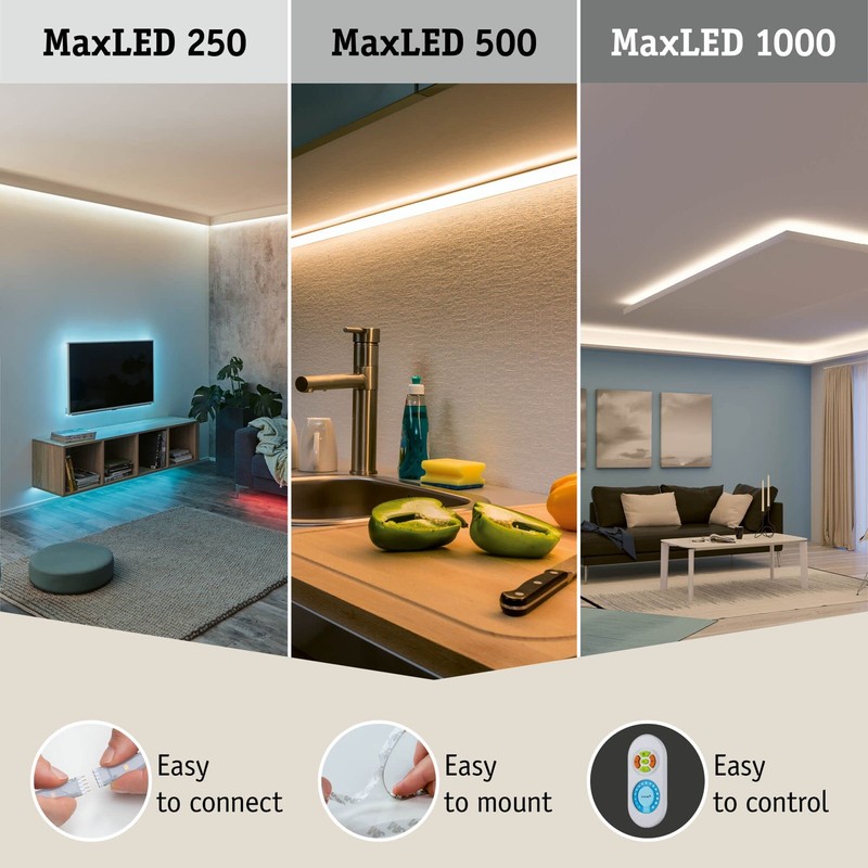 Paulmann 70553 LED Stripe MaxLED 1000 Daylight White 2.5 m