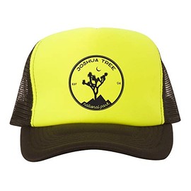 Gravity Outdoor Co. Joshua Tree Adjustable Mesh Trucker Hat - Black - Black/Neon Yellow