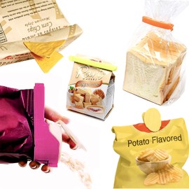 Cian Geco 30PCS Bag Sealing Clips Set, Assorted Size Reusable Plastic Bag Sealer Clips Cap Sealer Food Storage Sealing with Pour Spouts