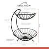 Spectrum Yumi 2 Tier Fruit Basket Server for Kitchen Counter