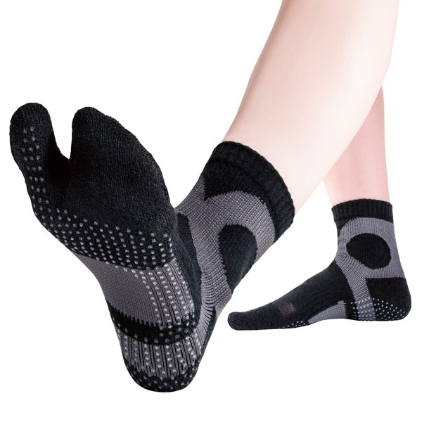 Alphax Walking Support Socks, Foot Sensor Balance Socks, Black