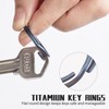 FEGVE Titanium Key Chain Rings Split Rings 4 Pack –