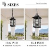 Emliviar 15.4 Inch Adjustable Exterior Lantern Hanging Light, Dusk to