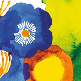 IHR Ideal Home Range Party Napkins Marimekko Disposable 3-Ply Paper Lunch Napkin Pack, 6.5" x 6.5", Juhannustaika, 20-Count