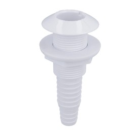 AB Tools 1" BSP Plastic Skin Through Hull Fitting 19mm & 25mm Hose Tail Bilge Pump Drain
