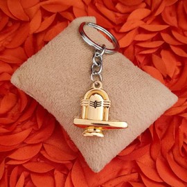 Bro Mart Lord Shiva Mahadev Shivling Metal Keychain Car | Bike | Home Multi Color (Color May Vary)