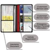 DEWILLO Leather Car Registration and Insurance Cards Holder, Vehicle Glove