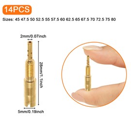 ZAMDOE Pilot Jet Slow Jet Kit 45 47.5 50 52.5 55 57.5 60 62.5 65 67.5 70 72.5 75 80 for Mikuni RS TM HSR Carburetors VM28/486