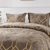 Sunshine Nicole Metallic Print Comforter Set, Distressed Velvet Face with