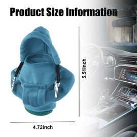 Ziciner Car Gear Shift Knob Cover, Fashionable Sweater Design Shift Knob Cover Trim, Universal Soft Gear Shift Protector, Auto Interior Decor Accessories for Manual & Automatic (Blue)
