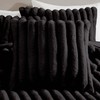 Riverbrook Home Everett Faux Fur 4-Piece Comforter Set, Full/Queen, Black