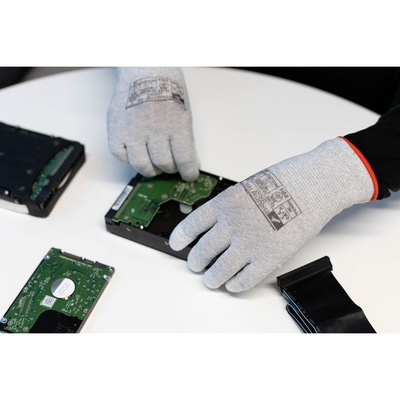 Minadax ESD Anti-Static Gloves Finger-TIP - 5 Pairs, Size L/9