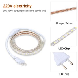 Saxophone Repair Set, LED Strip Light Music Leak Light for Saxophone Clarinet Flute Oboe, LED Leak Light Repair Light Leak Detection Tool for Woodwind Instrument Repair 220 V EU Plug