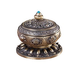 Incense Stick Holder Copper Alloy Incense Burner Holder for Sticks Cones Home Buddhism Buddha Buddhist Meditation Decorations (Bronze Incense Burner)