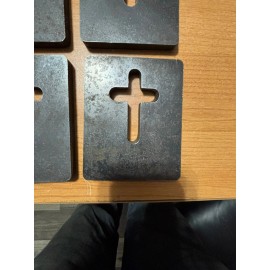 Rite-Way Manufacturing RWM Weld-On Steel Crucifix Plate 3/8" Thick For  4 Piece Kit