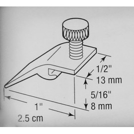 WRS 5/16" Offset Aluminum Storm Door Panel Clips with Screws - 8 Pack