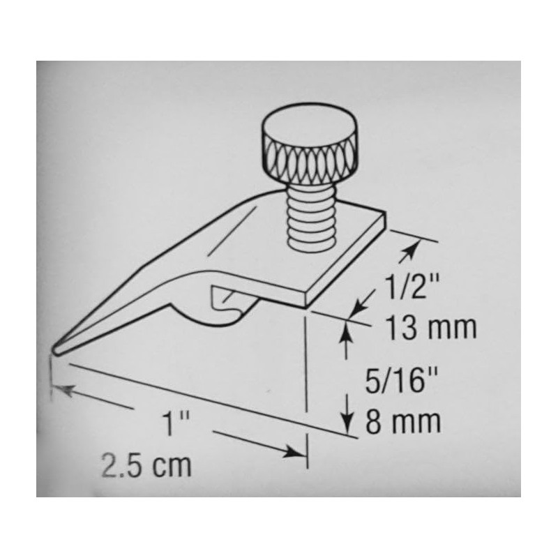WRS 5/16" Offset Aluminum Storm Door Panel Clips with Screws