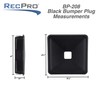 2 RV 4" RUBBER BUMPER PLUG END CAP COVER w/Tabs