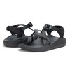 Chaco Men's CUSHZ Toe-Loop Sandal, Frond Black, 10