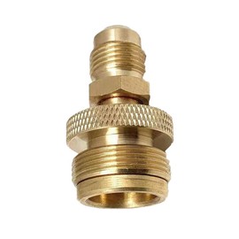 TopHomer 1LB Propane Tank Cansiter Regulator, Portable Gas Tank Adapter 3/8 Inch Male Flare Thread Camping Grill Stove Parts for Outdoor (M12*1.5)