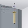 TRUSTMI Square Shower Arm with Flange 8 Inch Extension Arm