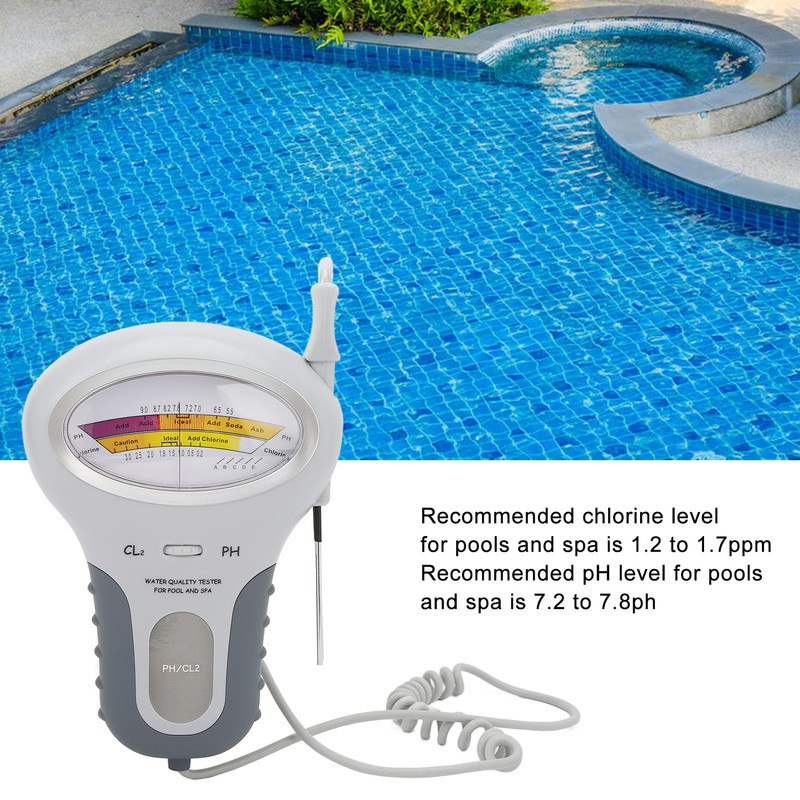 PH CL2 Level Water Quality Tester Professional Portable Chlorine PH
