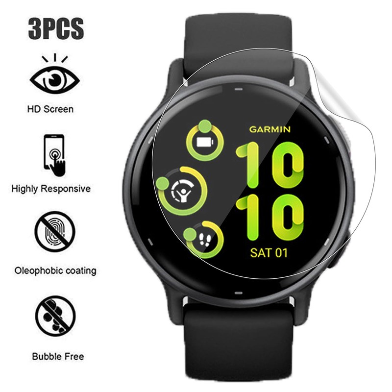 3 Pack Screen Protector for Garmin Vivoactive 5, GEJEFA Flexible