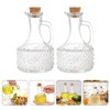 CALLARON 2Pcs Glass Oil Bottles 14Oz Oil Dispenser with Cork