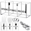 Suzile Acrylic Cutlery Storage Organizer Plastic Utensil Holder Clear Silverware