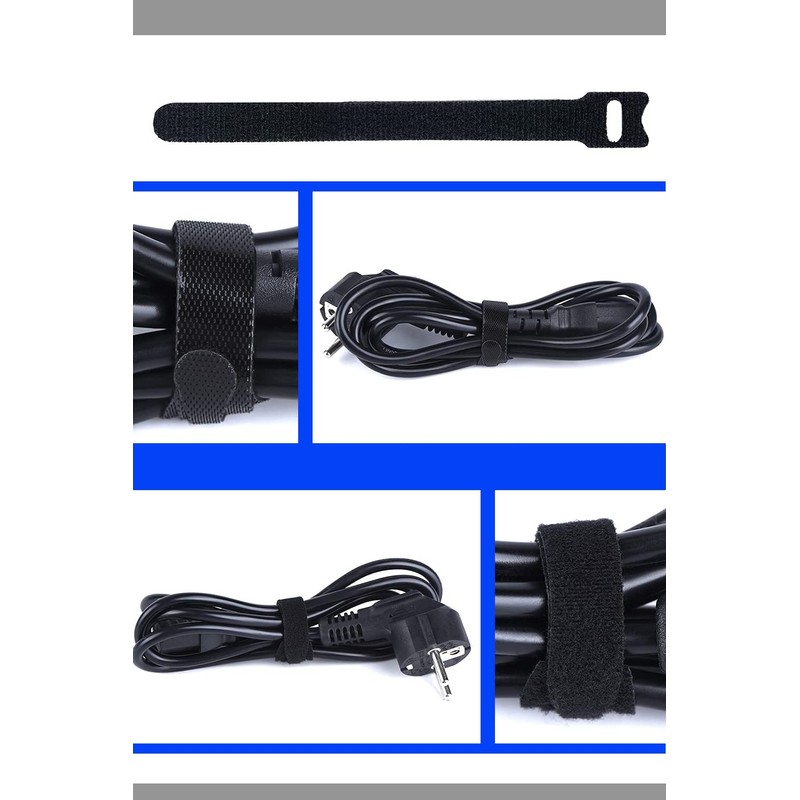 LIKENNY (50 Pieces) Cable Ties Velcro Nylon Storage Band Cord