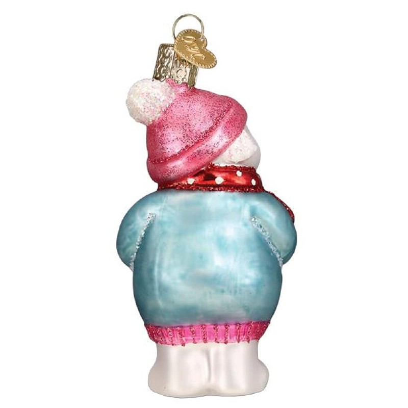 Old World Christmas Ornaments Expectant Snowlady Glass Blown Ornaments for